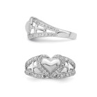 Pure Heart Ring in Sterling Silver with Synthetic Cubic Zirconia (CZ) product image