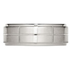 8mm Men's Chisel Satin Stainless Steel Comfort-Fit Grooved Wedding Band product image
