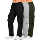 Women's Loose Fit Fleece Lined Cargo Joggers (3-Pack) product image