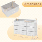 LED Fabric Drawer Dresser  product image