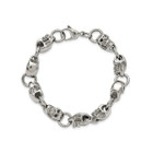 8.75" Mens Skull Bracelet in Stainless Steel product image