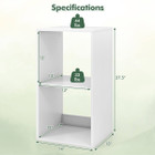 2-Cube Open Back Bookshelf with Anti-Tip Kit and Non-Slip Footpads product image