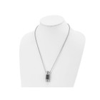 Men's Stainless Steel Carbon Fiber Pendant Necklace with Chain product image