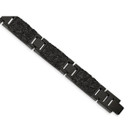 Men's Black Plated Stainless Steel Bracelet (8.50 Inches) product image