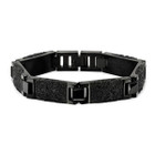Men's Black Plated Stainless Steel Bracelet (8.50 Inches) product image