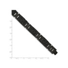 Men's Black Plated Stainless Steel Bracelet (8.50 Inches) product image