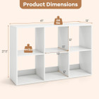 6-Cube Open Bookshelf with Anti-Tip Kits and Non-Slip Footpads product image