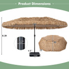 Double-Sided Thatched Tiki Patio Umbrella product image