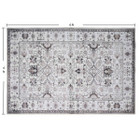 Bibb Home Washable Flannel Printed Area Rug with Latex Back product image