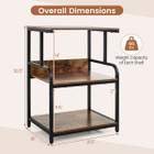 3-Tier Rolling Printer Stand  product image