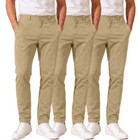 Men's Super Stretch Slim Fit Everyday Chino Pants (3-Pack) product image