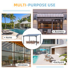 26' x 10' Large Wall-Mounted Hard Top Lean-to Gazebo Pergola product image