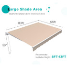 8.2'x6.5' Retractable Awnings for Patio Sun Shade Shelter product image
