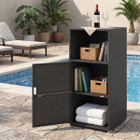 Outdoor PE Wicker Storage Cabinet product image