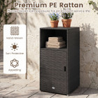 Outdoor PE Wicker Storage Cabinet product image