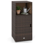 Outdoor PE Wicker Storage Cabinet product image