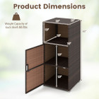 Outdoor PE Wicker Storage Cabinet product image