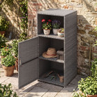 Outdoor PE Wicker Storage Cabinet product image