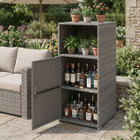 Outdoor PE Wicker Storage Cabinet product image