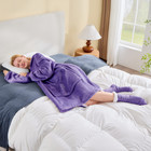 Bibb Home Wearable Sherpa Blanket and Socks (3 Piece Set) product image