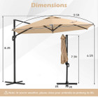 9FT Cantilever Patio Umbrella with 2-Section Design product image