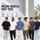 Men’s Heavyweight Micro Waffle Knit Oversized Drop Shoulder T-Shirt product image