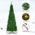 7.5 ft Pre-Lit Hinged Pencil Christmas Tree  product image