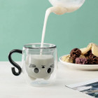 Cute Cat Double Wall Glass Mug product image