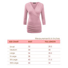 Women's 3/4-Sleeve Cross Front Wrapped V-Neck Top product image