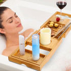 Expandable Bamboo Bathtub Caddy Tray product image