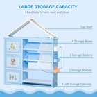 Qaba® Kids' Toy Organizer & Storage Book Shelf with Multiple Storage Spaces product image