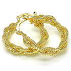 Gold Twist Hoop Earrings product image