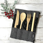 Jungle Culture® Handcrafted Reusable Bamboo Utensil and Straw Set product image