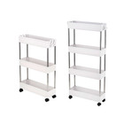 White Ultra-Thin Rolling Storage Cart  product image