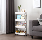 White Ultra-Thin Rolling Storage Cart  product image