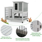 Gray and White Rolling Indoor/Outdoor Rabbit Hutch product image