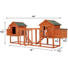 12-Foot Large Wooden Dual Chicken Coop Nesting Box product image