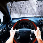 Zone Tech Car 12V  Plush Sheepskin Heated Steering Wheel Cover product image