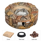 28" Propane Gas Fire Pit with Weather-Resistant Stone Finish  product image