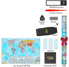 XL Wishes & Smiles Scratch-off World Travel Map Bundle product image