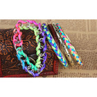 4-Piece Colorful Woven Gold Bracelet Set product image