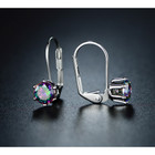 18K-Gold-Plated Mystic Topaz CZ Leverback Earrings product image