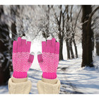 Women's Diamond Pom Hat with Fleece and Texting Winter Gloves Set (3-Piece) product image