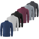 Men's Slim Fit Long Sleeve Casual Mock Neck Pullover Sweater (2-Pack) product image