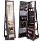 2-in-1 Lockable Mirrored 360° Rotating Jewelry Armoire product image