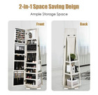 2-in-1 Lockable Mirrored 360° Rotating Jewelry Armoire product image