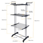 Rolling Collapsible Clothes Drying Rack product image