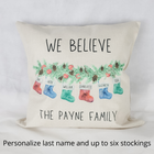 Personalized 18-Inch Farmhouse 'We Believe' Christmas Pillow Cover product image