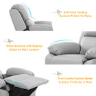 Kids' Deluxe Padded Armchair Recliner with Headrest and Storage Arm product image