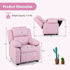 Kids' Deluxe Padded Armchair Recliner with Headrest and Storage Arm product image